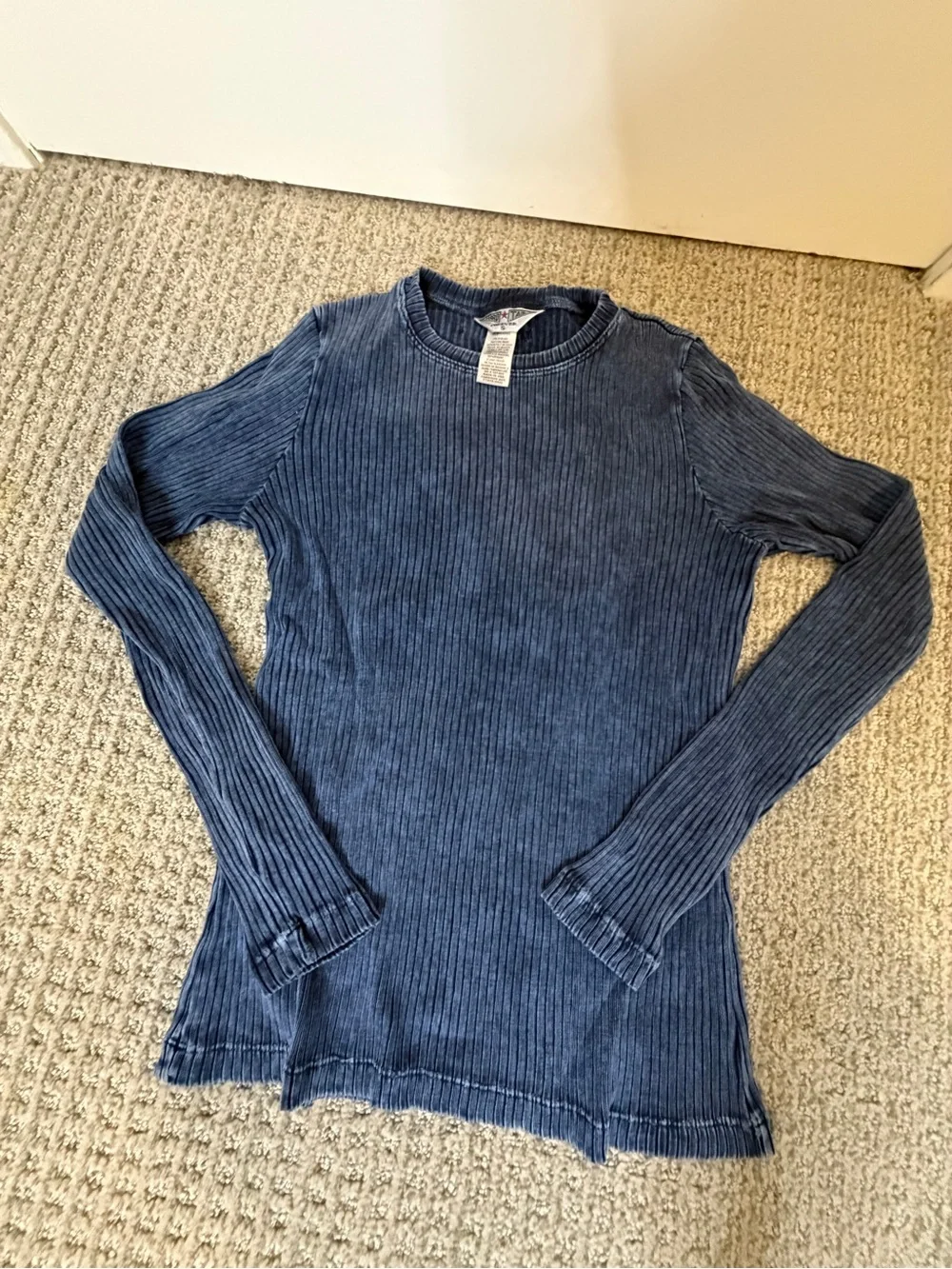 Hard Tail Forever Navy Ribbed A-Line matching set Top and Skirt size S